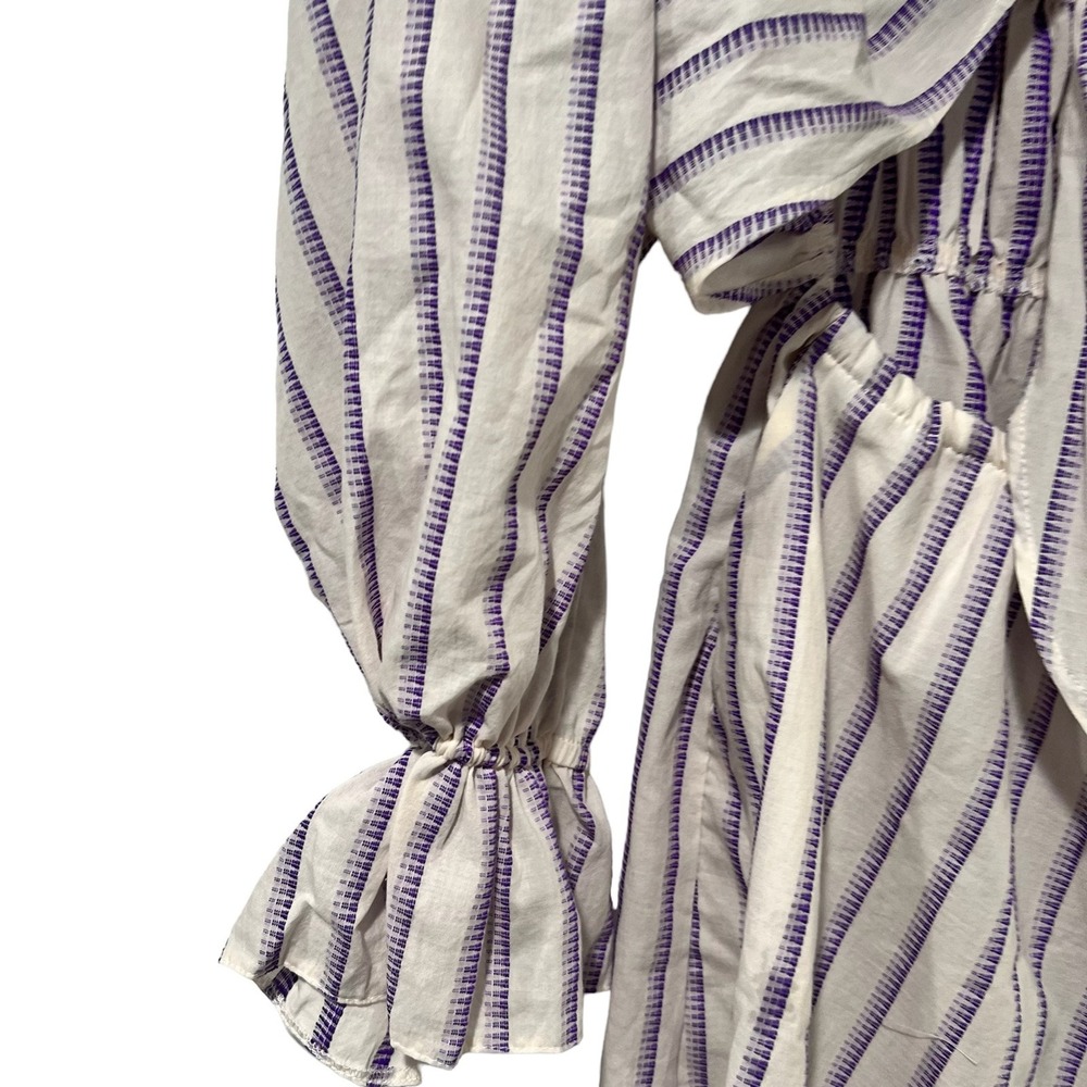 TOPSHOP Stripe Bow Tie Long Sleeve Romper Size‎ 6 - Picture 10 of 12